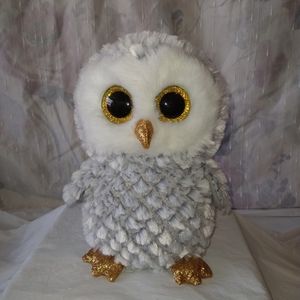 Ty Beanie Boo collection White Owlette Owl, Medium